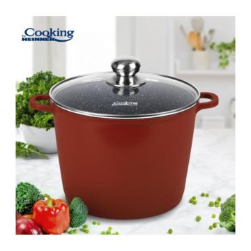 Oala aluminiu cu capac 24x18 cm, 8.2 L, Calabria, Cooking by Heinner