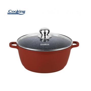 Oala aluminiu cu capac 30x13.5 cm, 8 L, Calabria, Cooking by Heinner