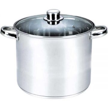 Oala cu capac Michelino XXL, 17 litri, 32 cm, otel inoxidabil, argintiu