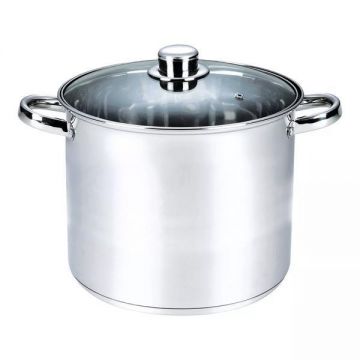 Oala cu capac Michelino XXL, 21 litri, 34 cm, otel inoxidabil, argintiu