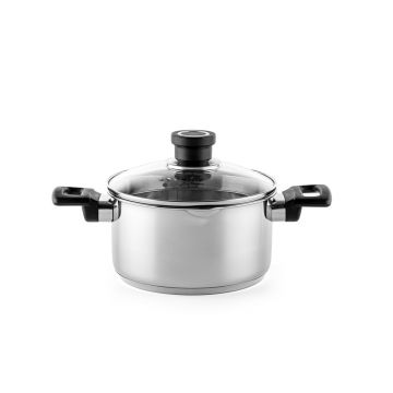 Oala cu capac Sophia, Luigi Ferrero, 18x10 cm, 2.3 L, inox