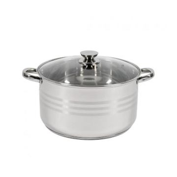 Oala inox cu capac 28x15.5 cm, 9 L, Myra, Cooking by Heinner