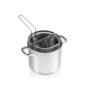 Oala pentru paste, Mammamia, Brandani, 8L, inox/sticla temperata