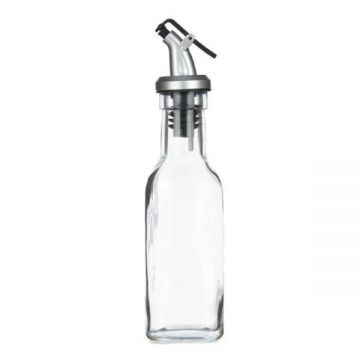 Recipient din sticla pentru ulei cu dop dozator, 180 ml