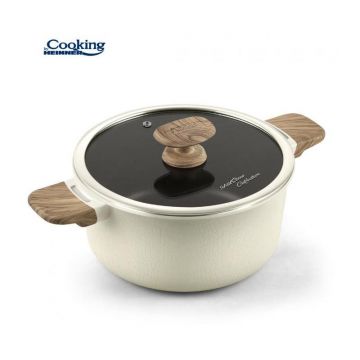 Semioala aluminiu cu capac 24x12 cm, 4.7 L, Wild Stone, Cooking by Heinner