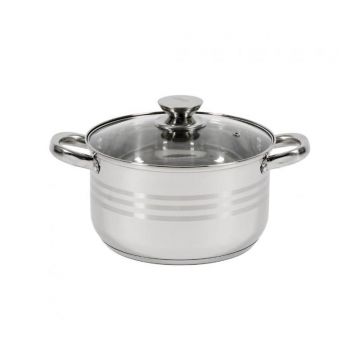 Semioala inox cu capac, 22x12.5 cm, 4.5 L, Myra, Cooking by Heinner