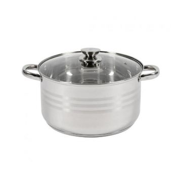 Semioala inox cu capac, 26x14.5 cm, 7 L, Myra, Cooking by Heinner