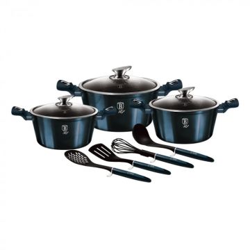 Set 10 piese oale marmorate BERLINGER HAU, aluminiu forjat antiaderent