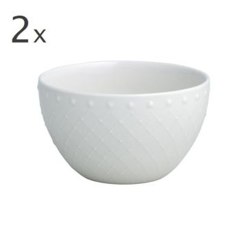 Set 2 boluri, Burlesque, Brandani, 13.5x8 cm, portelan