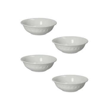 Set 4 boluri, Senzatempo, Brandani, D13x4 cm, portelan New Bone China