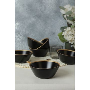 Set boluri, Keramika, 275KRM1907, Ceramica , Nu absoarbe apa, Negru