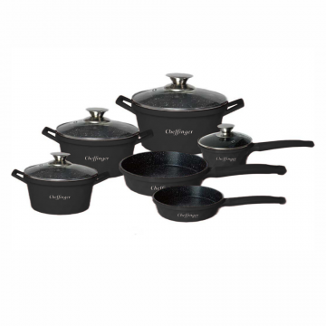 Set Cratite 6 Piese Cheffinger Diamond  Acoperire cu marmura