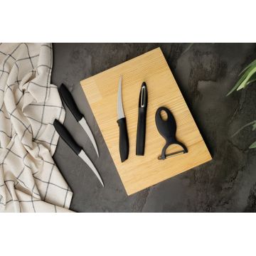 Set de ustensile de curatat legume, 5 bucati MCH08868 Negru 20x20 cm