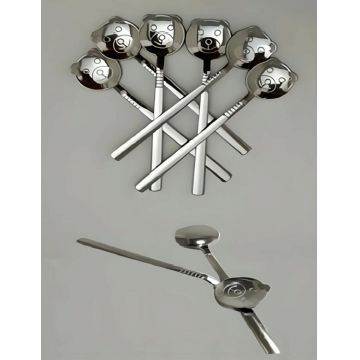 Set lingurite pentru ceai / cafea, Dynasty, 960DYN1943, Inox  ,  11x2.5 cm, 6 piese, Argintiu