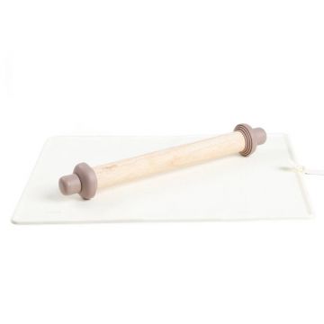 Set pentru copt Easy Bake, Homla, 49x40 cm, bambus/silicon/plastic, crem/maro