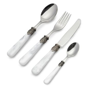 Set tacamuri 16 piese, Mother Of Pearl, Brandani, inox, perla