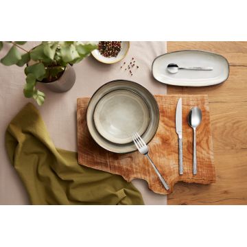 Set tacamuri 24 piese Calligraphy, Amefa, 6 persoane, inox 18/0, argintiu