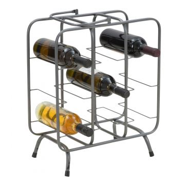 Suport pentru 9 sticle de vin Square, Mauro Ferretti, 40x9x82 cm, fier