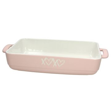 Tava de copt Bistro Blossom, Andrea Fontebasso, 38x21 cm, ceramica, roz Tava de copt Bistro Blossom, Andrea Fontebasso, 38x21 cm, ceramica, roz