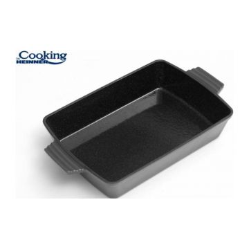Tava fonta emailata 33 x 23 x 7 cm, Marble Grey, Cooking by Heinner