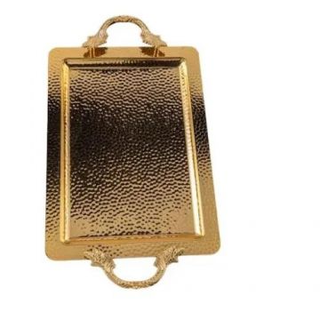 Tava servire dreptunghiulara cu manere Osena Deco Art, 50 x 32 cm (Auriu)