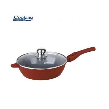 Tigaie adanca aluminiu cu capac 26x7 cm, Calabria, Cooking by Heinner