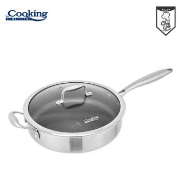 Tigaie adanca cu capac Heinner TITANIUM3, 24 x 6.5 cm
