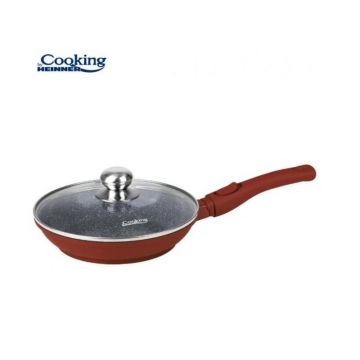 Tigaie aluminiu turnat cu capac 24x4.8 cm, Calabria, Cooking by Heinner