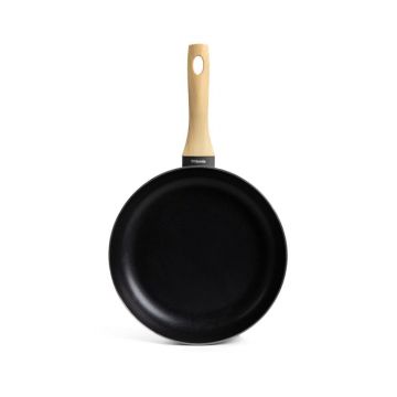 Tigaie B2 Albero Essentials, Homla, 28 cm, aluminiu/inox/plastic, negru/natur