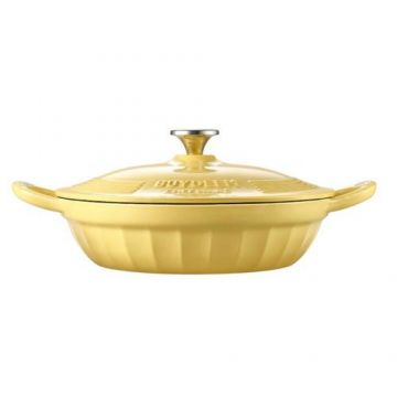 Tigaie cu capac BUYDEEM CP581-MY, 3.3 l, Fonta (Galben)