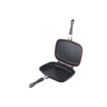 Tigaie dubla dreptunghiulara, aluminiu,32x24x7.5cm, Dark Line Classic, Cooking by Heinner
