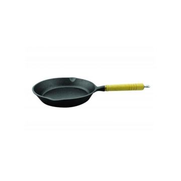 Tigaie fonta pura, maner lemn 23x4 cm, Cooking  By Heinner