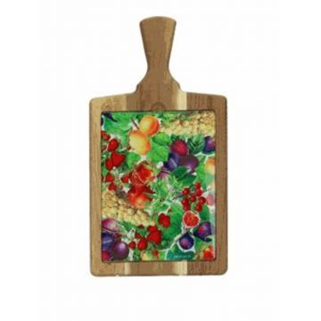Tocator branzeturi, Le Primizie, Brandani, 18x34.5 cm, lemn acacia/sticla