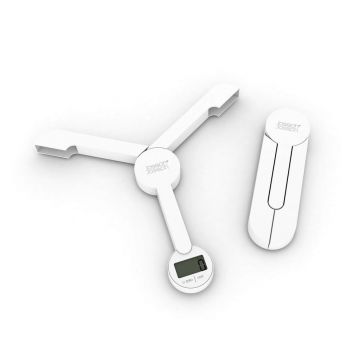 Cântar pliabil digital Joseph Joseph TriScale, alb