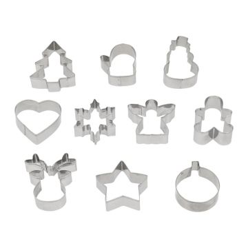 Forme de aluat 10 buc. cu model de Crăciun – Blomsterbergs