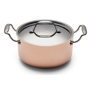 Oală cu capac din oțel inoxidabil/din cupru 3 l adecvată pentru plita cu inducție – Blomsterbergs