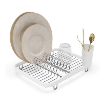 Scurgător de vase alb din oțel 36x28 cm Sinkin – Umbra