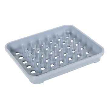 Scurgător de vase gri din plastic 38x33,5 cm Eco Range – Addis