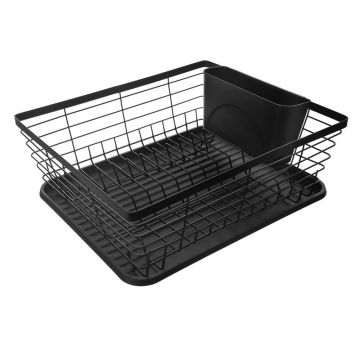 Scurgător de vase negru din metal 36x30,5 cm Radka – Orion