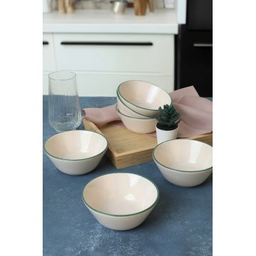 Set boluri, Keramika, 275KRM2102, Ceramica , Nu absoarbe apa, Crem