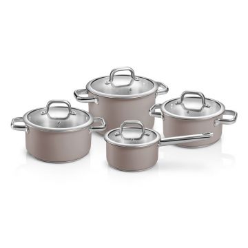 Set de vase pentru gătit 8 buc. din oțel inoxidabil Delight – Tescoma