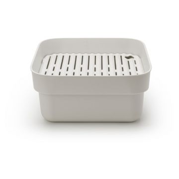 Vas pentru chiuvetă cu tavă de scurgere gri deschis din plastic SinkSide – Brabantia