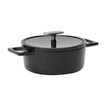 Cratiță cu capac din fontă 2 l adecvată pentru plita cu inducție Mattia 3.0 – FABINI