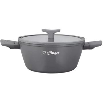 Cratita Antiaderenta cu Filtru si Gura de Scurgere, 24 cm, Cheffinger