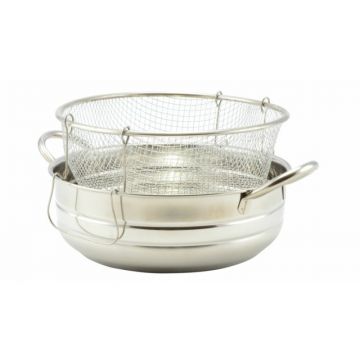 Cratita din Inox, pentru Prajit Cartofi, 24 cm, 4 l, Perfect Home