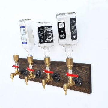 Dispenser bauturi, Hanah Home, Dsp001, 70x21x15 cm, Nuc / Aur