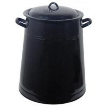 Garnita Emailata pentru Untura, 10 l, Negru, Emailul Medias