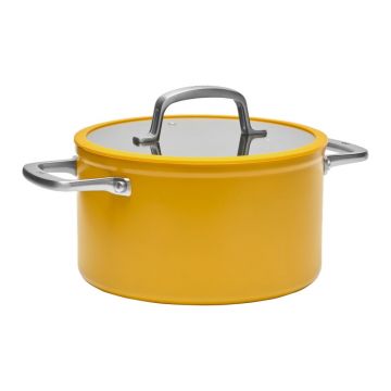 Oală cu capac/cu suprafață ceramică 5,5 l adecvată pentru plita cu inducție Meda 3.0 – FABINI