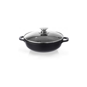 Oală din aluminiu neaderent cu capac din sticlă Orion Grande, ⌀ 24 cm