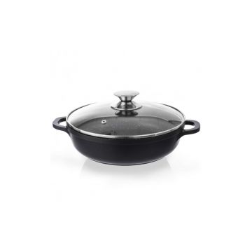 Oală din aluminiu neaderent cu capac din sticlă Orion Grande, ⌀ 28 cm